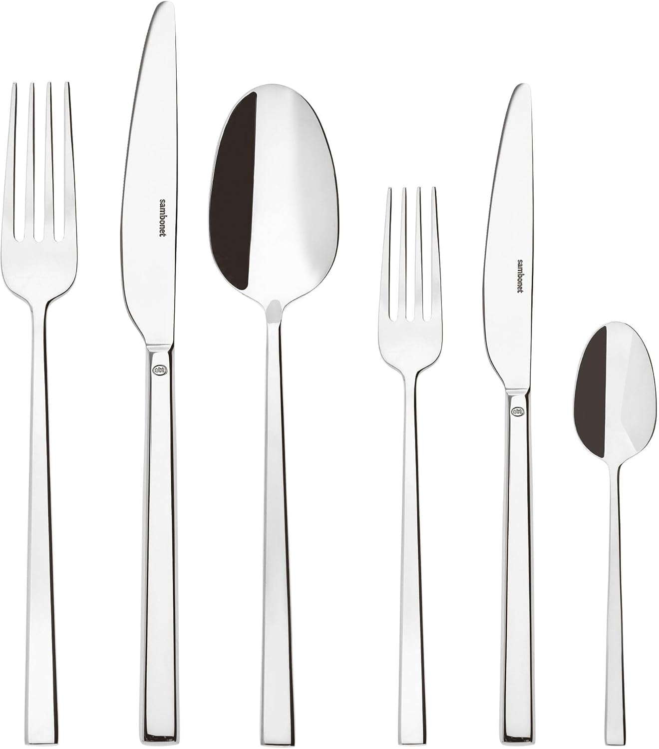 Sambonet 52562-N2 Rock rostfritt stål - Bestickset monoblock rostfritt stål 18/10 Kitchen Naty Shop Set 6 personer - 36 stycken