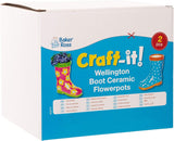 Baker Ross 'Wellies' keramiska krukor för barn (2-pack)
