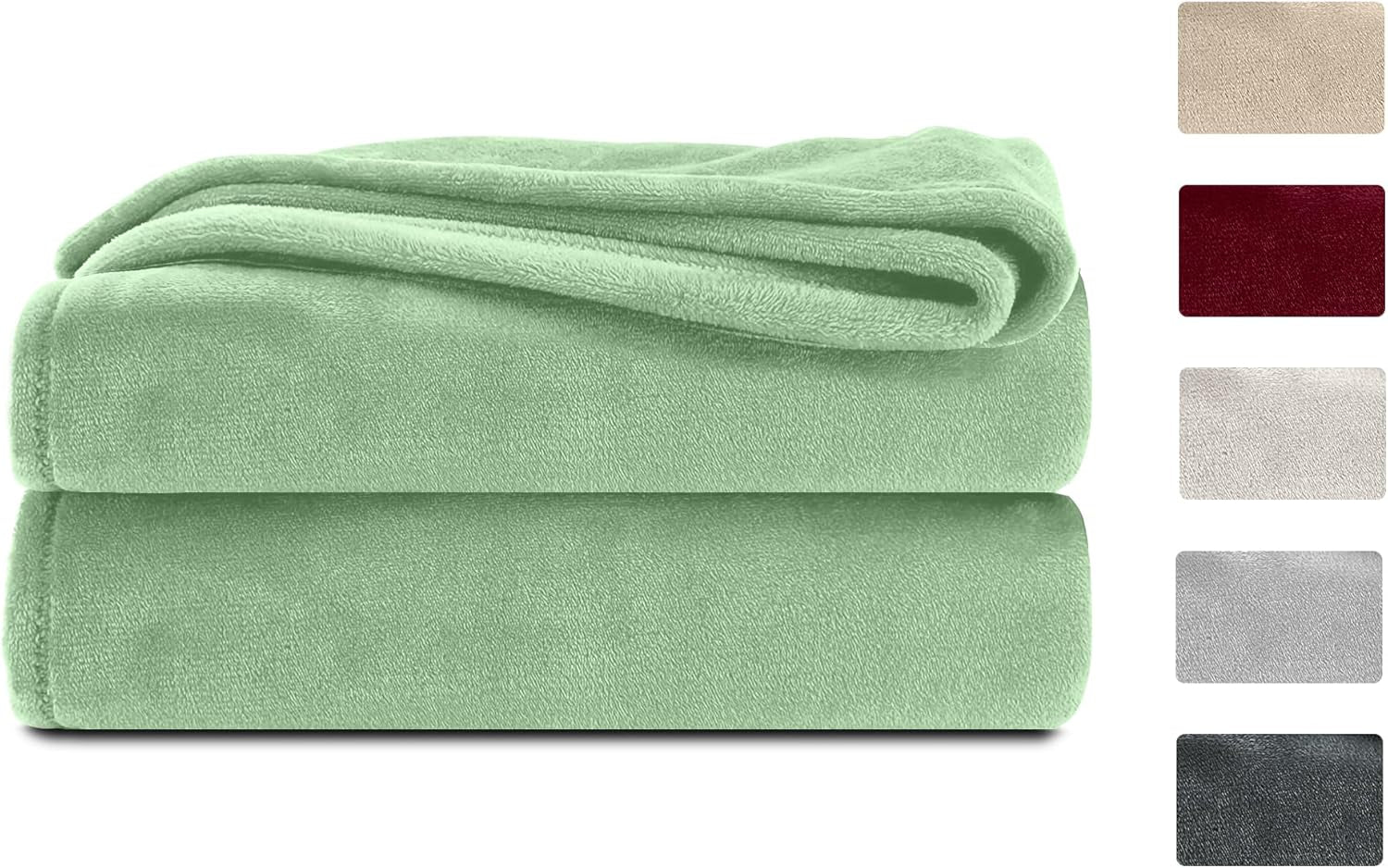 Komfortec fluffig filt, bekväm filt, fleecefilt, Oeko-Tex certifierad, supermjuk, 150X200 Cm, 260 G/M², beige Sängar och filtar Besuche den Komfortec-Store Ljusgrön 220 X 240 Cm