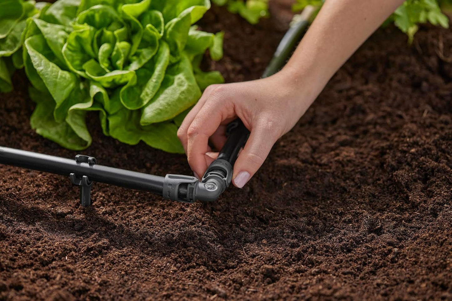 Gardena mikrodroppbevattningssystem L-stycke 13 mm (1/2"): Rörkoppling för vändning av 13 mm tillförselrör, verktygsfri montering, återanvändbar (13202-20)