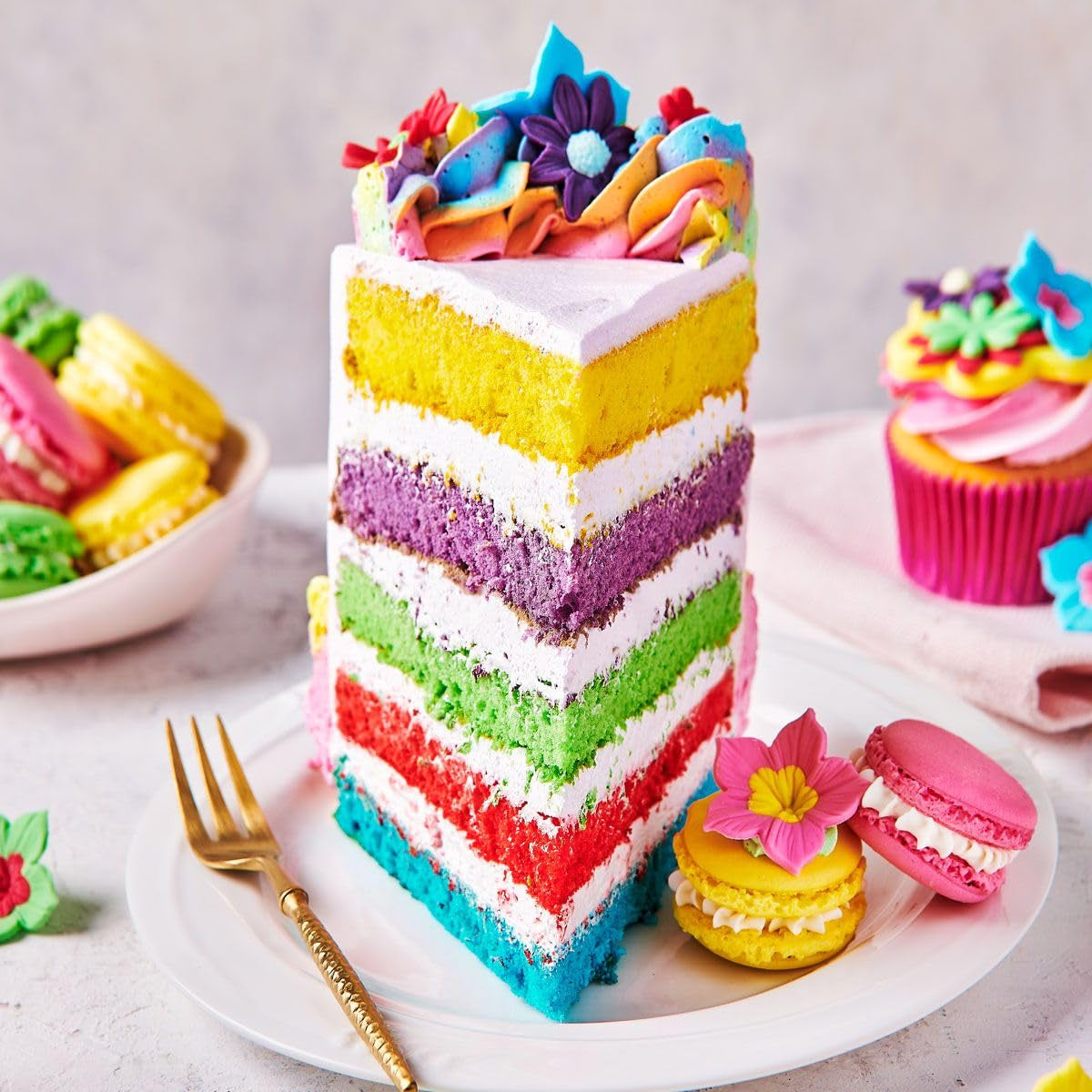 Funcakes Purple Food Color Gel: Högkoncentrerad matfärg för deg, grädde, fondant, marsipan, bakverk, enkel dosering, individuella droppar för att skapa levande färger, Halal, 30g