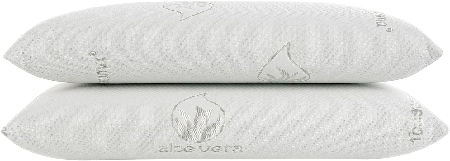 Todocama - Memory kudde, aloe vera, 2 delar, 70 cm, vita Naty Shop standard kuddar