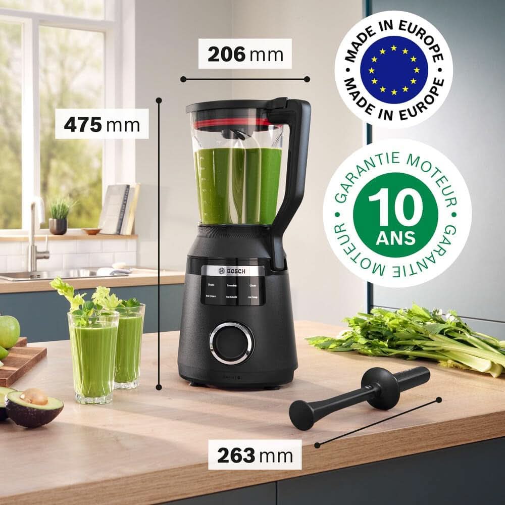Vitapower Standmixer, serie 6, 1 800 W, 6 program, Prospeed Klingen, Tritan™-Krug, Schwarz, MMB6652B Kitchen Naty Shop