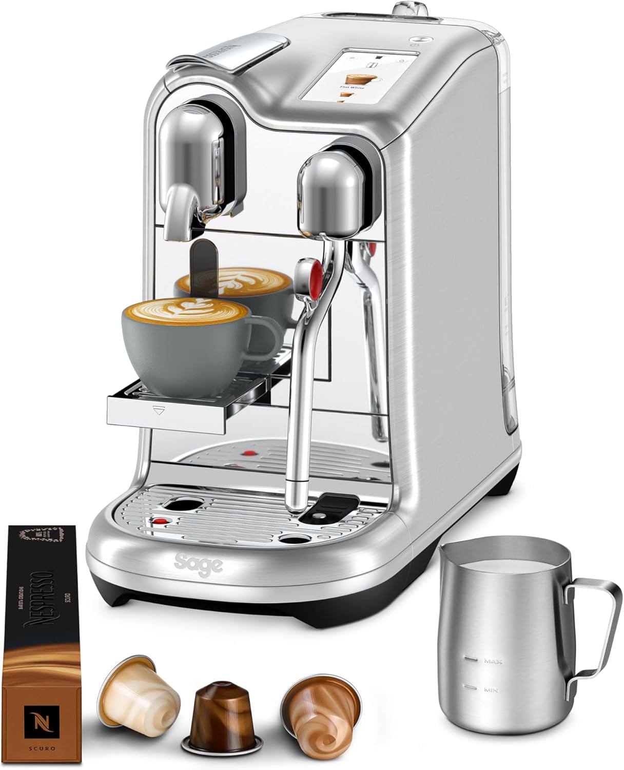 Sage Nespresso Creatista Pro espressomaskin, rostfritt stål, borstat rostfritt stål