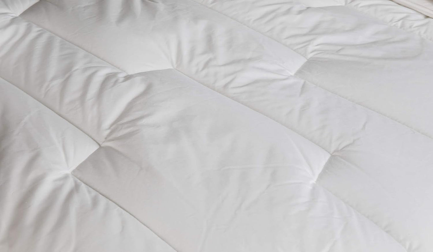 COLAS NORMAND Termoreglerande täcke, Cool In, Tempererad, 140 X 200 Cm, Svett, Optimal ventilation, 100% percale, Fresh Feel, Fransk, 53130255, Vita täcken och täcken Naty Shop