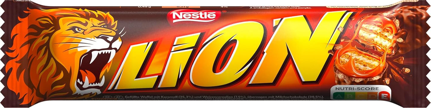NESTLÉ LION Choco, krispig chokladkaka med kolafyllning och krispig rån, 24 st (24 x 42g)