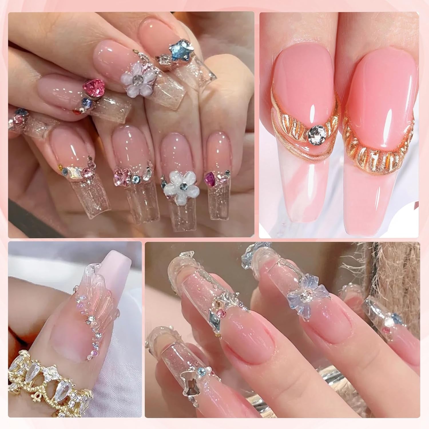 NAILGIL Solid Gel Nagellack, Solid Gel Nagellim, 3D Nail Art Skulptur med verktygsuppsättning, DIY Hemmasalong, Transparent 15G