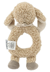 Flocke Sheep Sterntaler Catch Toy - leksak för motorisk aktivitet för att skramla, röra och leka - plyschleksak för bebisar och barn med rattlaren som en lojal vän - babyleksak gjord av mjukt, sandfärgat tyg Babyleksaker Naty Shop