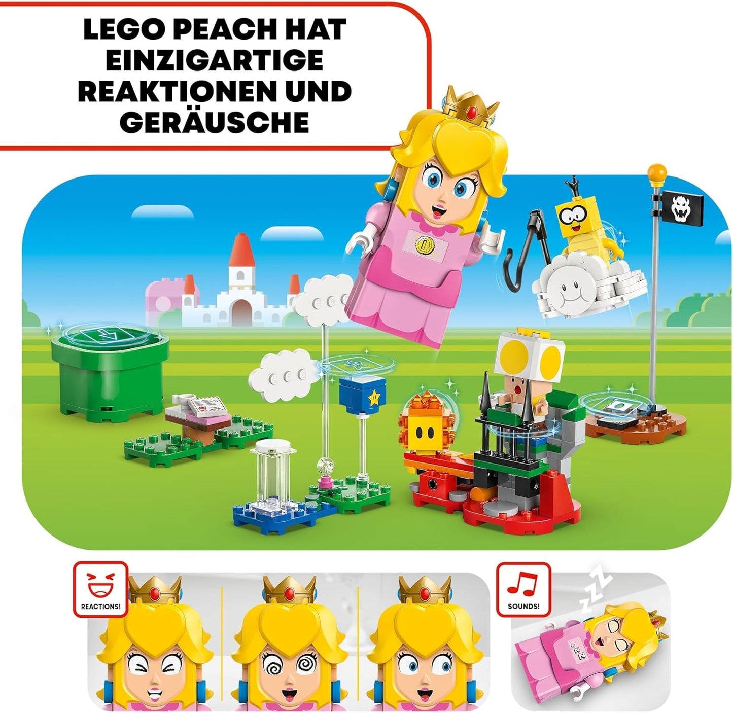 LEGO Super Mario Adventures med interaktiv persika, lekset för barn med gul padda, Nintendo-present för pojkar, flickor och alla spelare från 6 år 71441 Byggset Besuche den LEGO-Store