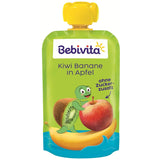 Kiwi Bananer i Apple Quetschie (6 x 120g), ohne Zuckerzusatz, glutenfrei, ideal für unterwegs und selbständiges Snacken