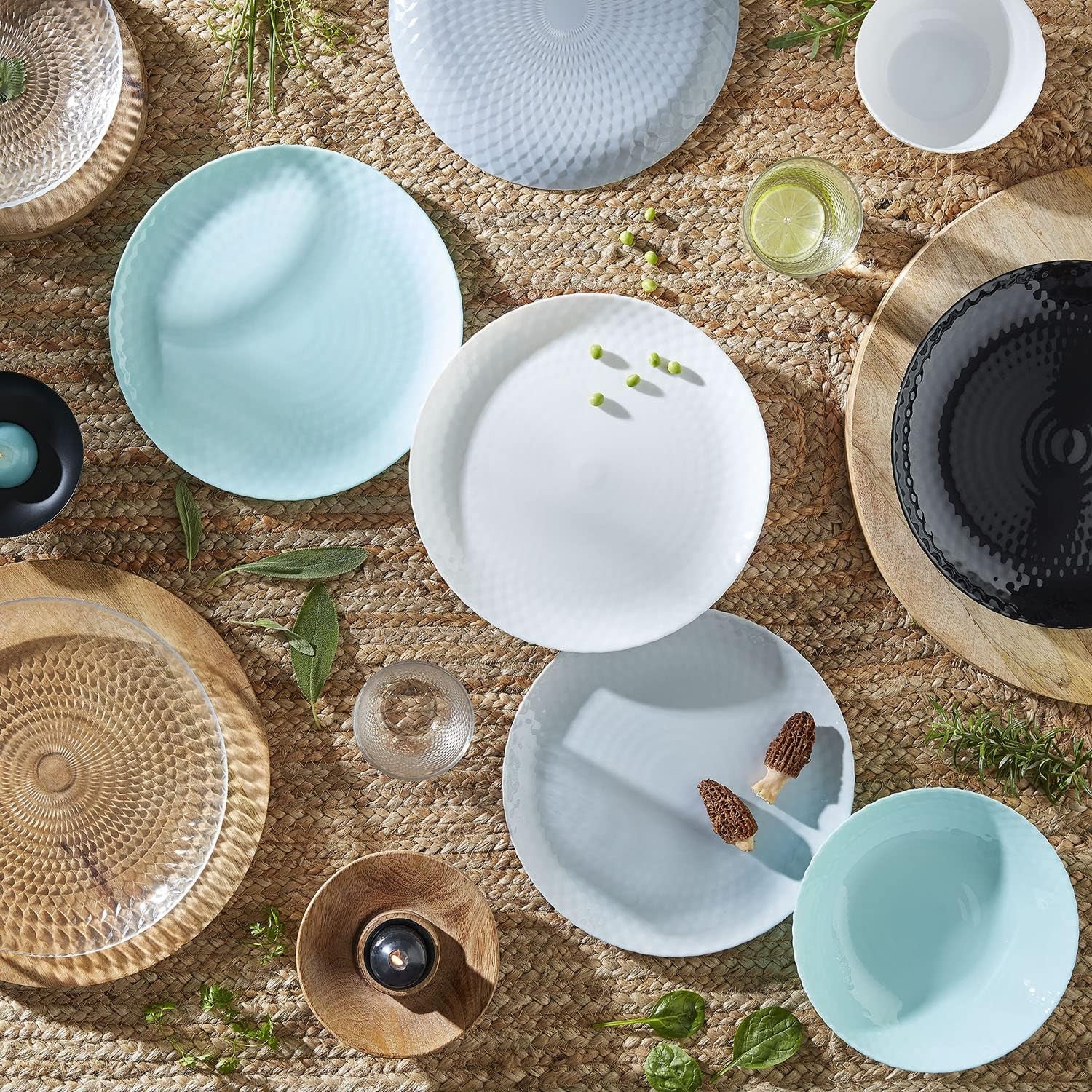 Pampille Turkos Opal servisset, 18 delar - 6 personer, turkos