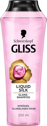 Gliss Shampoo Liquid Silk (250 ml), för ömtåligt och tråkigt hår Dusch och bad Naty Shop