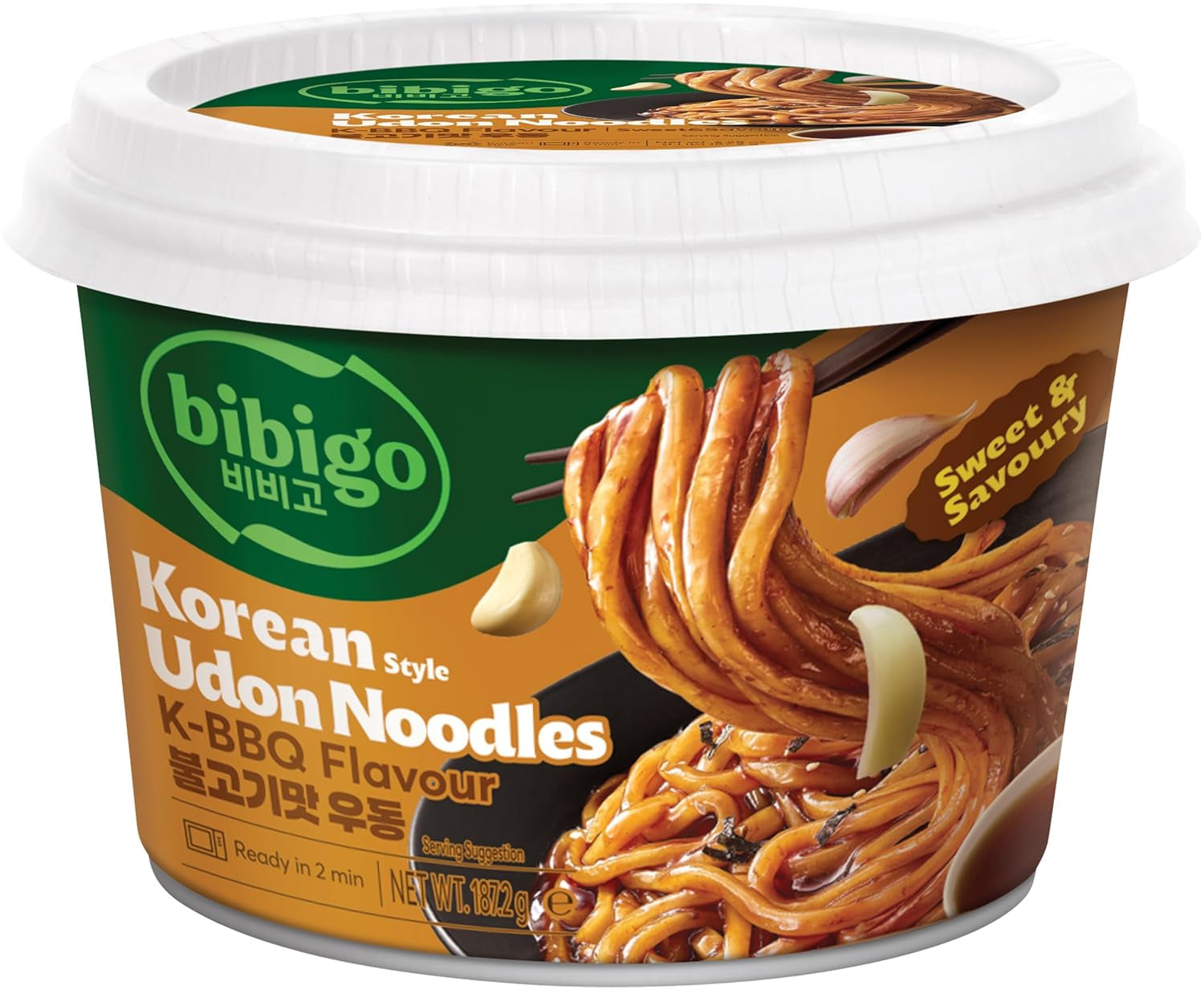 BIBIGO - Grillade koreanska udonnudlar - (1 x 187,2 g)