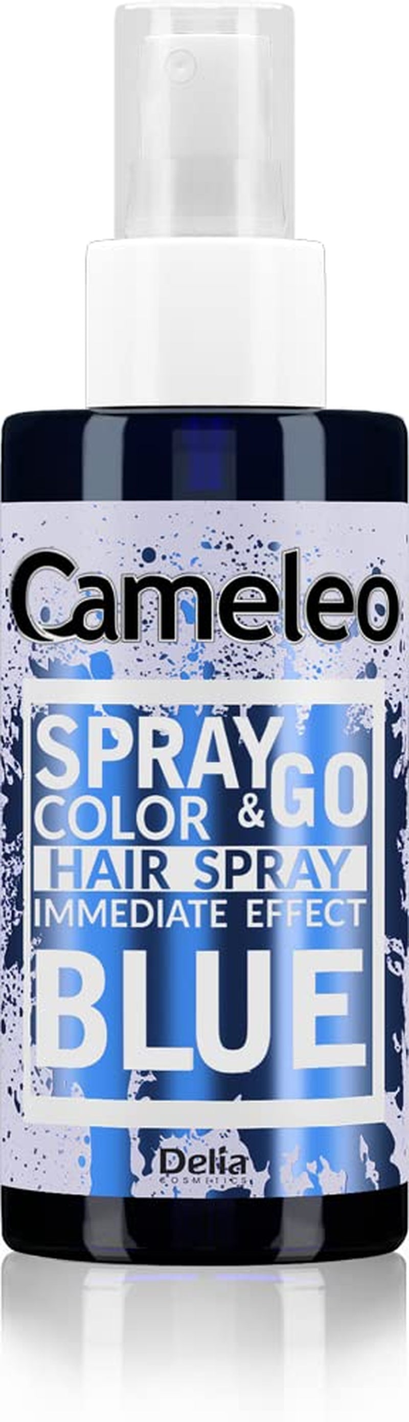 Cameleo - Spray & Go - hårfärgningsspray - lila - för blont, platinablont och grått hår - spraya helt enkelt och gå - semipermanent - omedelbart resultat - karnevalshårfärgningsspray - 150 ml Naty Shop Blue Hair Dye 150 Ml (1 förpackning)