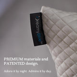 Dreamyblue Premium Sömnkudde - Strimlad Memory Foam Fyllning [Justerbar Loft] Tvättbart bambu-vunnet Viskosöverdrag - För glidande sidor, rygg och mage - Naty Shop Standardkuddar