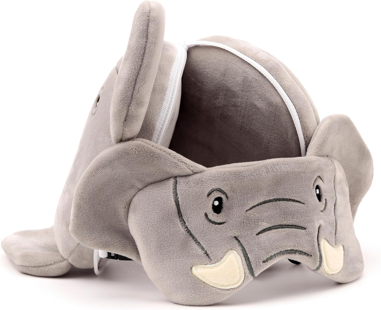 Resekudde, rund, plysch, elefant- och ögonmask, unisex, en storlek, unisex, unika resekuddar i midjan Naty Shop