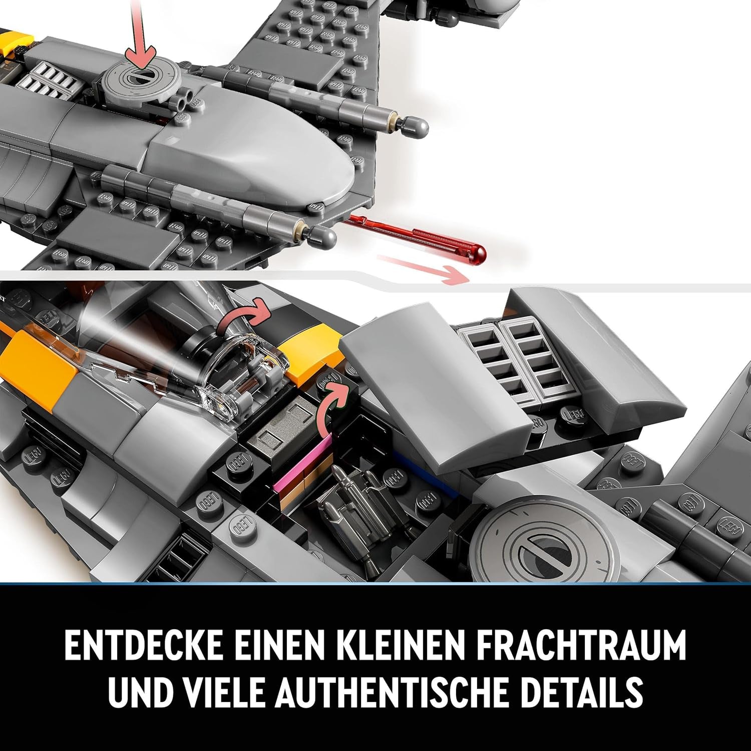 LEGO Star Wars Mandalorian Fighter N-1 från Boba Fetts bok Byggleksak med rymdskepp Set med 4 karaktärer inklusive Baby Yoda-figur 75325 Byggset Besuche den LEGO-Store