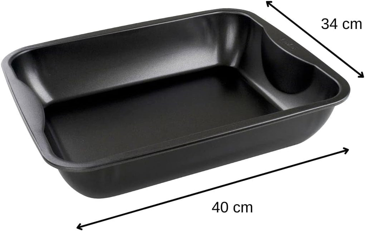 Zenker Xxl-Brat- Und Auslaufform (40 X 8 X 34 Cm) SPECIALMATlagning, Rechteckige Ofenform Mit Antihaftbeschichtung, Backblech Für Krosse Braten & Saftige Aufläufe (Farbe: Schwarz), Menge: 1 Stück Formar och plåtar för bakning Naty Shop