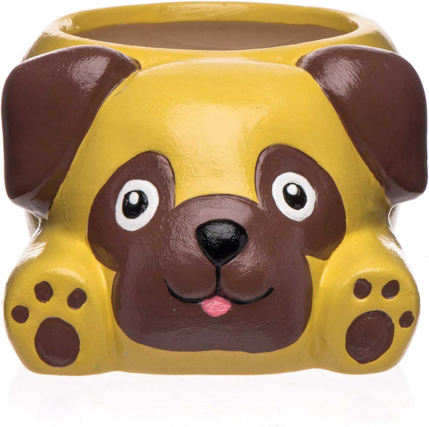 Baker Ross 'Pug' Keramikkrukor (2 st) - för barn att måla, dekorera och ge bort i present