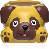 Baker Ross 'Pug' Keramikkrukor (2 st) - för barn att måla, dekorera och ge bort i present