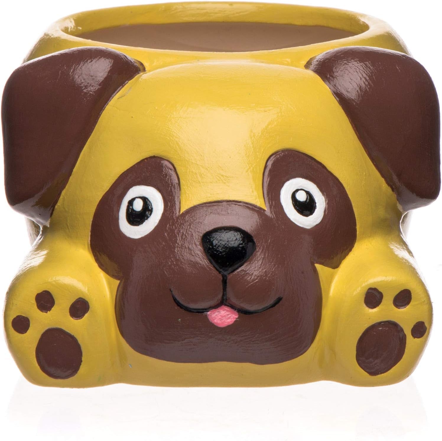 Baker Ross 'Pug' Keramikkrukor (2 st) - för barn att måla, dekorera och ge bort i present