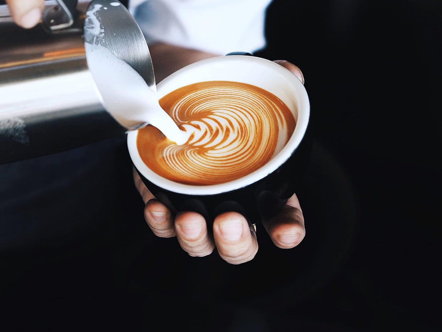 Espresso Kaffeebohnen stark 500g, Barista Kaffee schokoladig und säurearm, Espressobohnen, Bohnenkaffee mit Arabica und Robusta, fin Crema, idealisk för Cappuccino