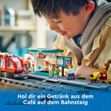 LEGO City spårvagn med station, presentidé för fordonsleksaksfans från 7 år, med 6 minifigurer och en ledarhund för rollspel, byggleksak 60423 Byggset Besuche den LEGO-Store