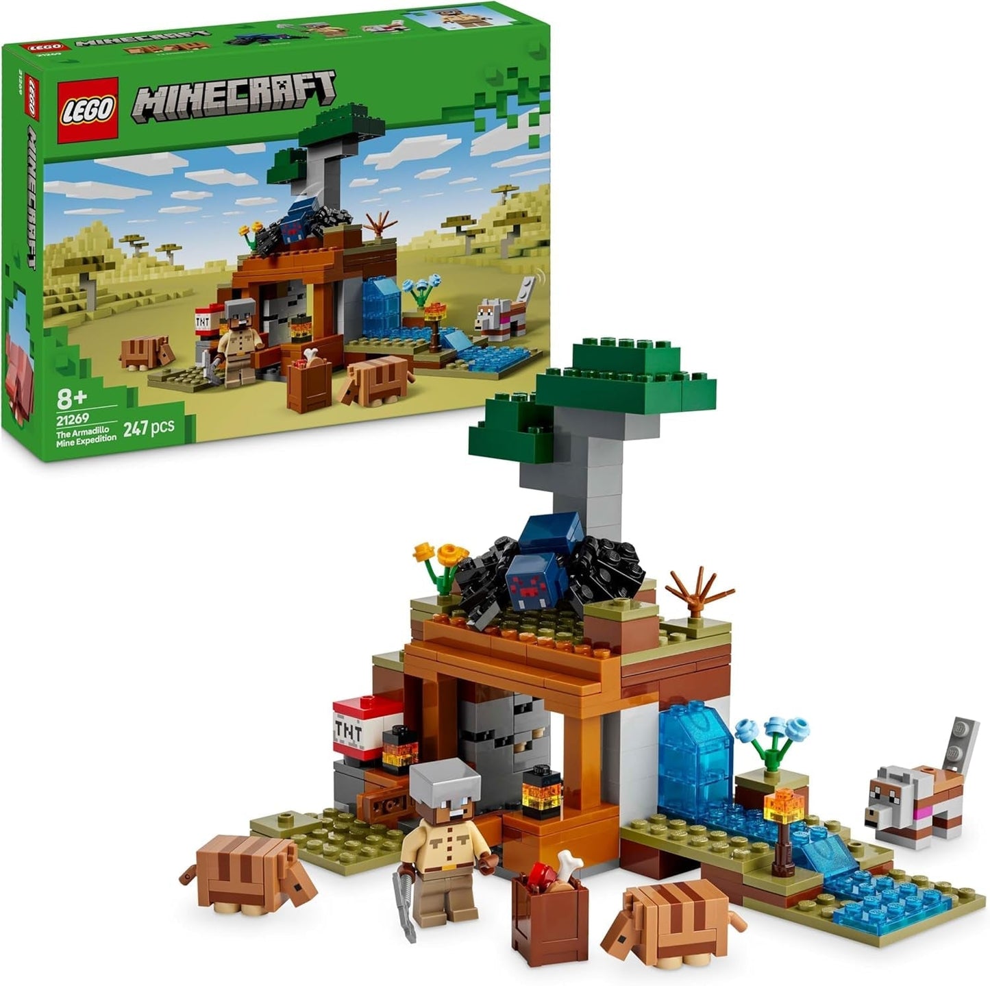 LEGO Minecraft Dungeon Mine Expedition Videospel Minifigurset Karaktärsbyggande leksakspresent för pojkar och flickor 8 år gamla 21269 Byggset Besuche den LEGO-Store Standardtitel