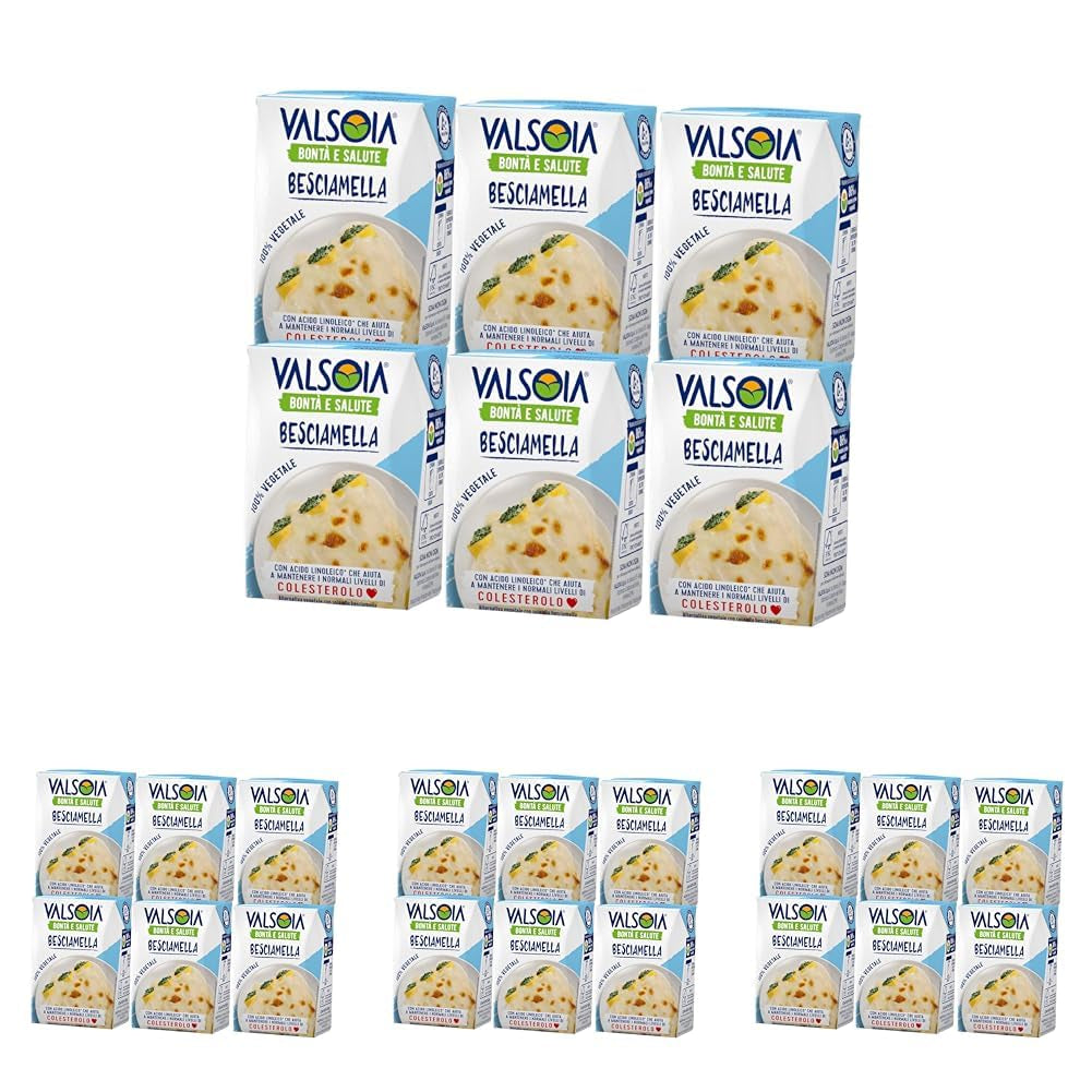Béchamel balsam, laktosfri bechamel, mångsidig i matlagning, perfekt för veganer och vegetarianer, 6 x 200 ml