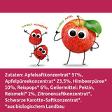 FRECHE FREUNDE Ekologiska fruktgeléer, äppel-, hallon- och risklubbor, fruktigt sött mellanmål för barn, glutenfritt, veganskt, paket med 20 (20 x 30 g)
