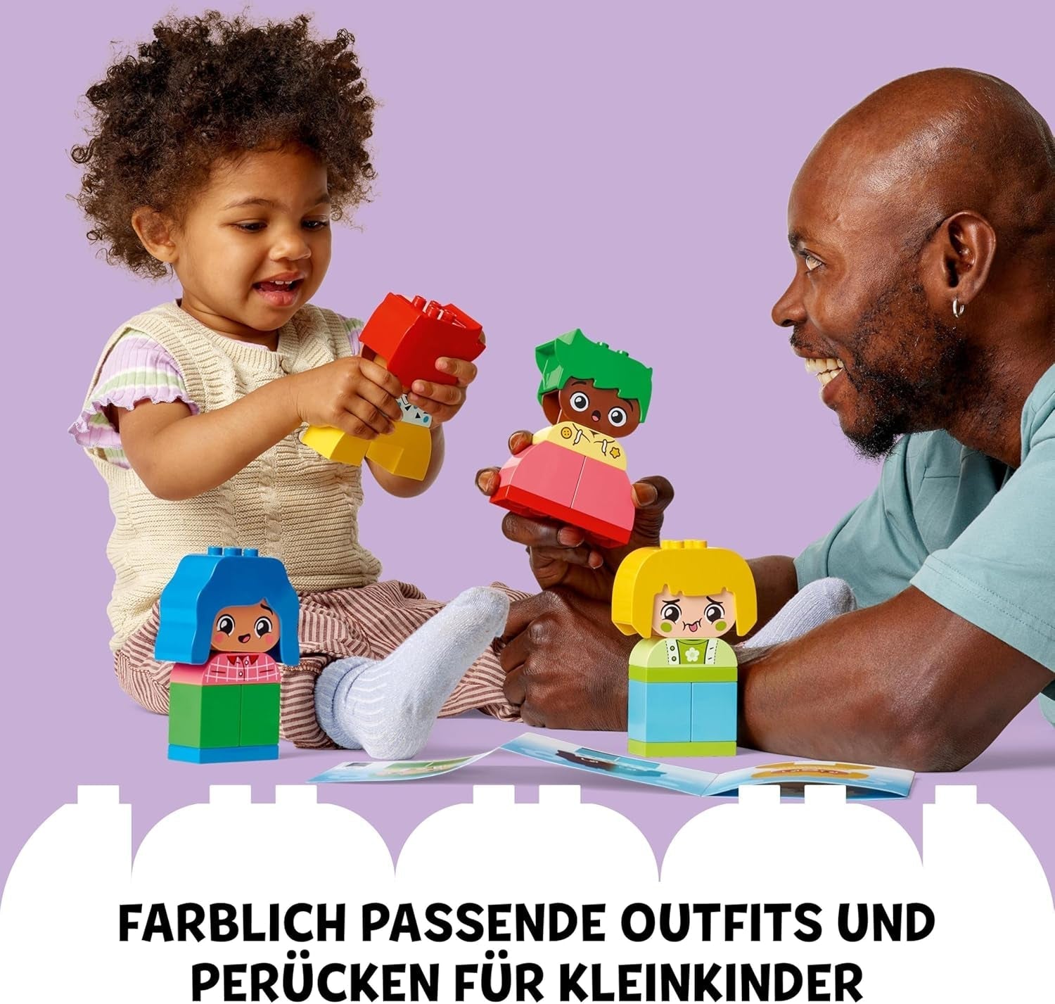 LEGO DUPLO Big Feelings, byggstaplingsspel med 23 färgglada klossar och 4 figurer, motorisk leksak för att främja den sociala och känslomässiga utvecklingen hos små barn från 18 månader 10415 Byggset Beuche den LEGO-Store