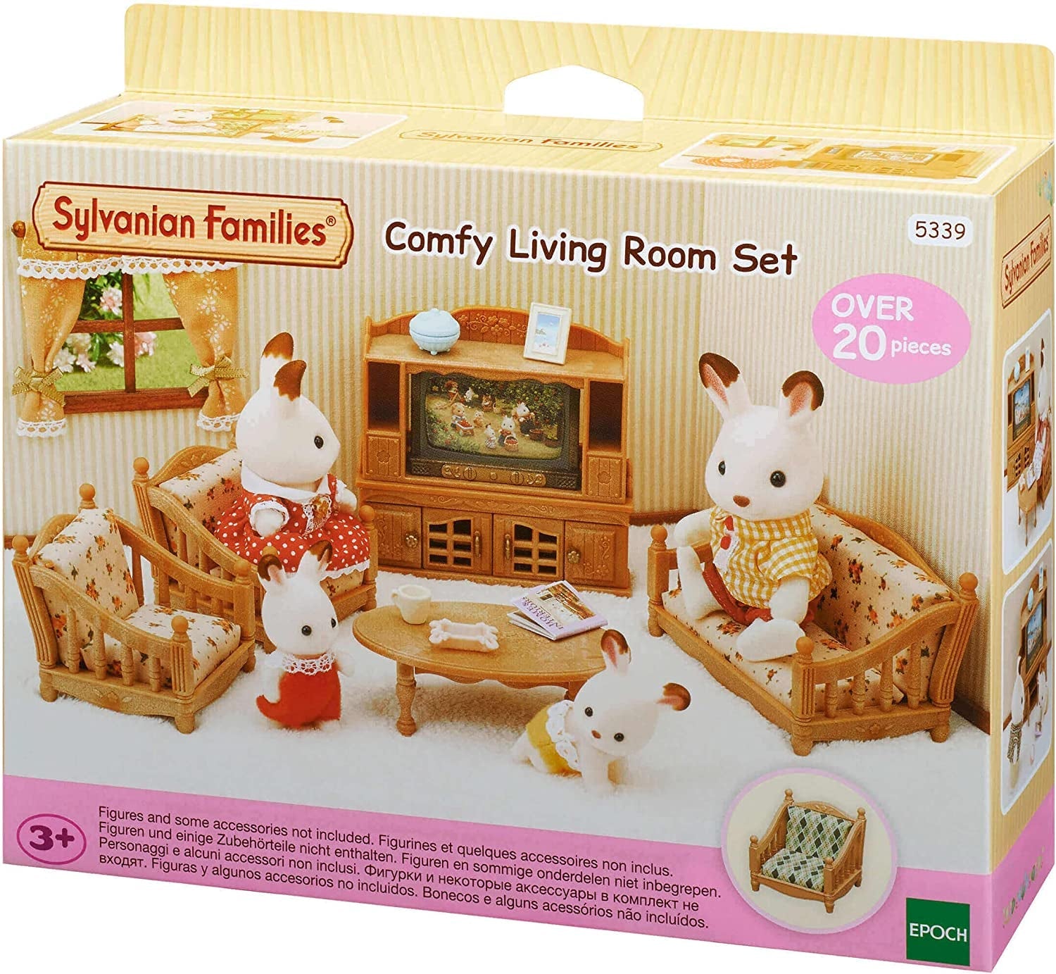5716 Town House med vind - Dockhus och L5339 Country House Vardagsrum - Dockhusmöbler, 30 x 50 cm, 1 st (1 pack), tillverkad av plast