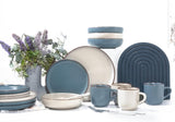 CreaTable, 21016, Modern Scandic Blue-Grey Series, 16-delad servisset, Porslinskombinationsservice, Diskmaskin och mikrovågssäker, Kvalitetstillverkning