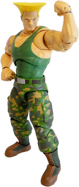 Jada Toys Street Fighter Figure Guile (15 Cm) - Street Fighter 2: The Final Challengers Collectible Movable Action Figure med alternativt huvud, händer och tillbehör, Ålder 13+ Actionfigurer Naty Shop Guile