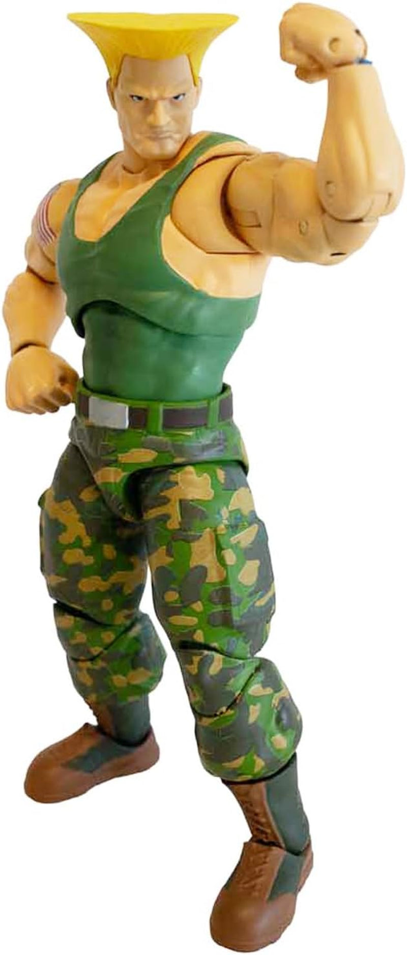 Jada Toys Street Fighter Figure Guile (15 Cm) - Street Fighter 2: The Final Challengers Collectible Movable Action Figure med alternativt huvud, händer och tillbehör, Ålder 13+ Actionfigurer Naty Shop Guile