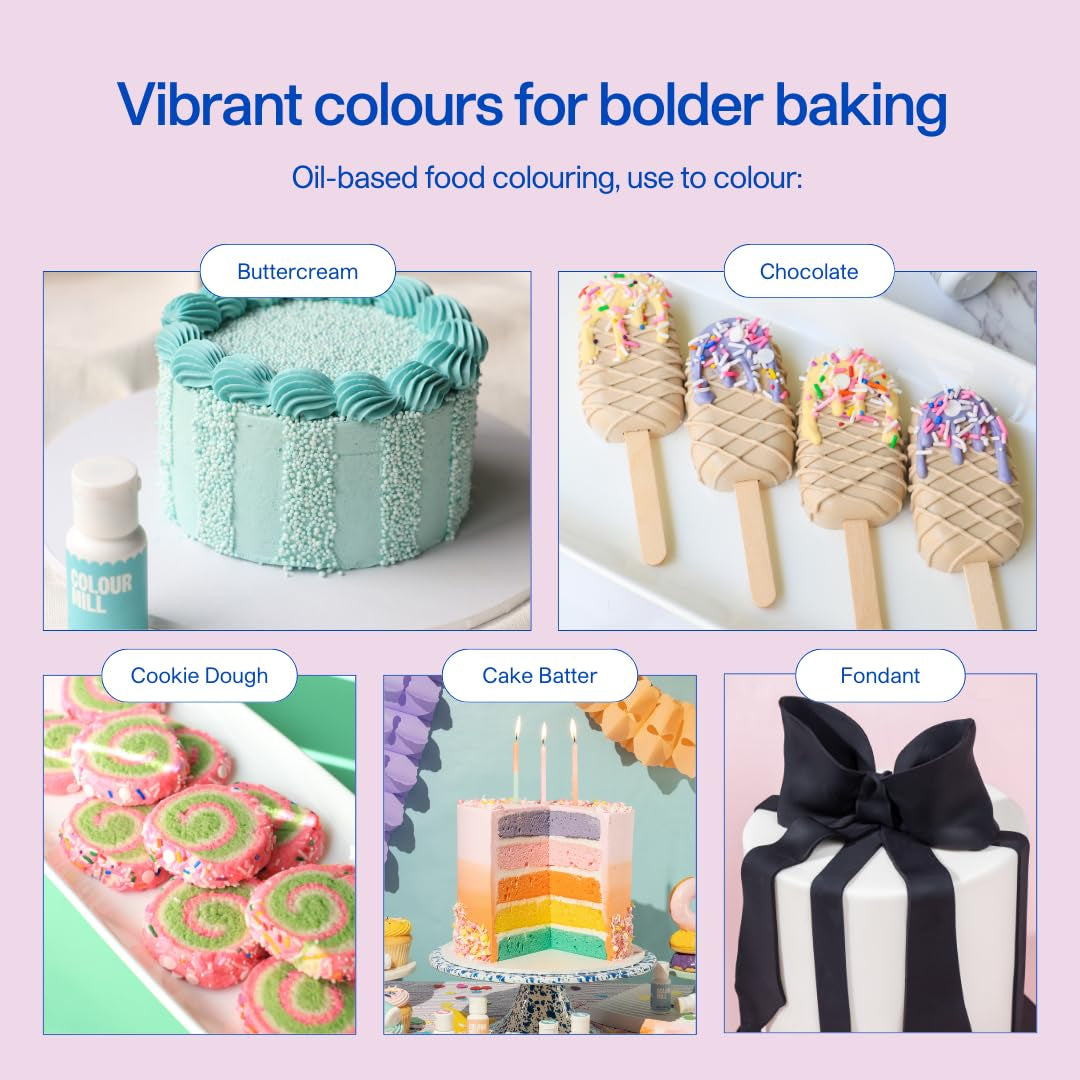 Oljebaserad matfärg Color Mill Blend Violet - Livsmedelsfärg för choklad, fondant, muffins, kakor, bakning, macaroons - Matfärg för dekoration av tårtor - 20 ml