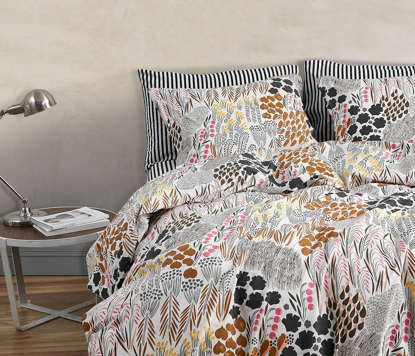 MARIMEKKO Queen Sängkläder Set, Bomull Percale Sängkläder med matchande örngott, Heminredning året runt (Pieni Letto, Flerfärgad, Queen size-säng) Naty Shop Täcken och täcken