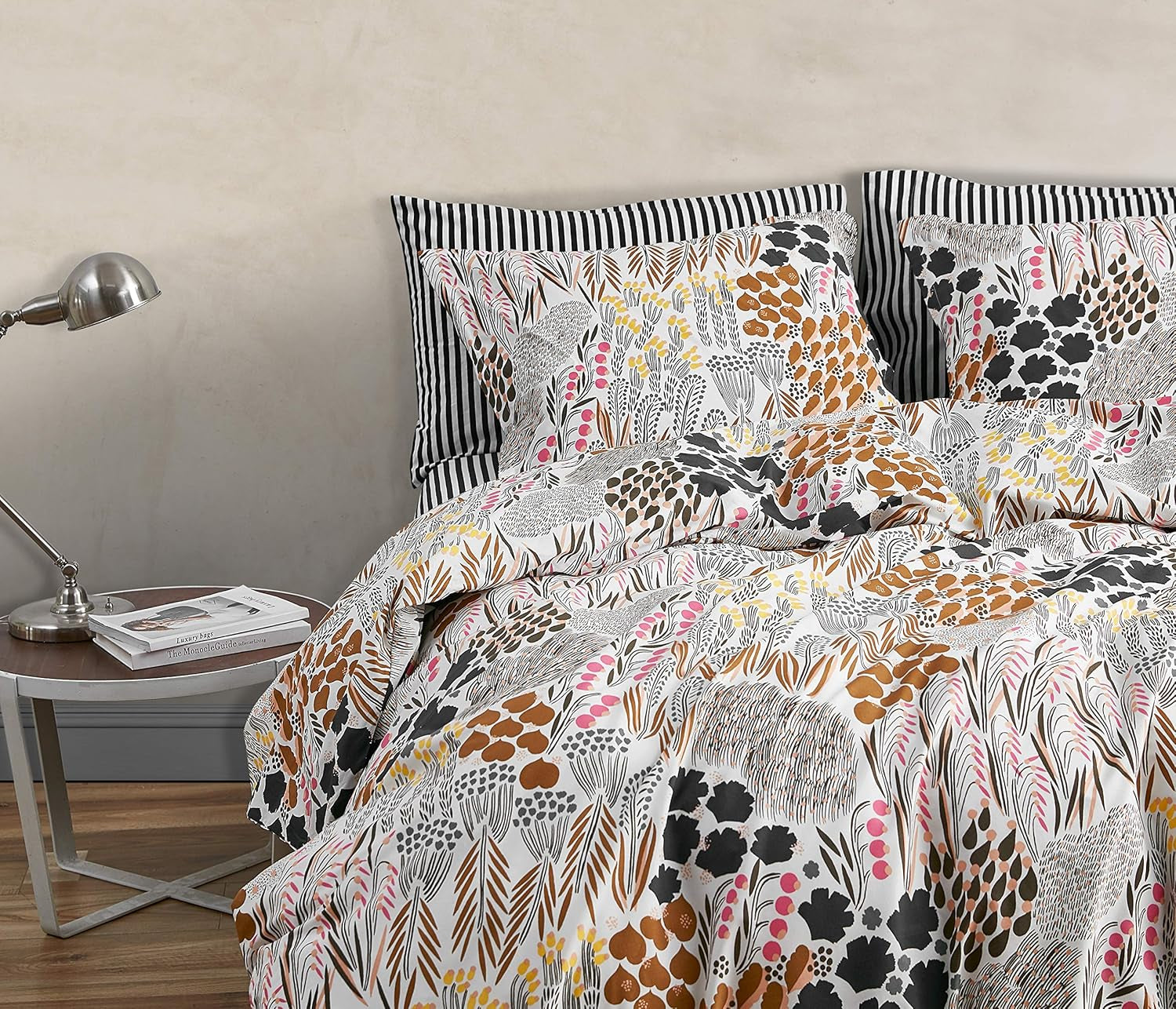 MARIMEKKO Queen Sängkläder Set, Bomull Percale Sängkläder med matchande örngott, Heminredning året runt (Pieni Letto, Flerfärgad, Queen size-säng) Naty Shop Täcken och täcken