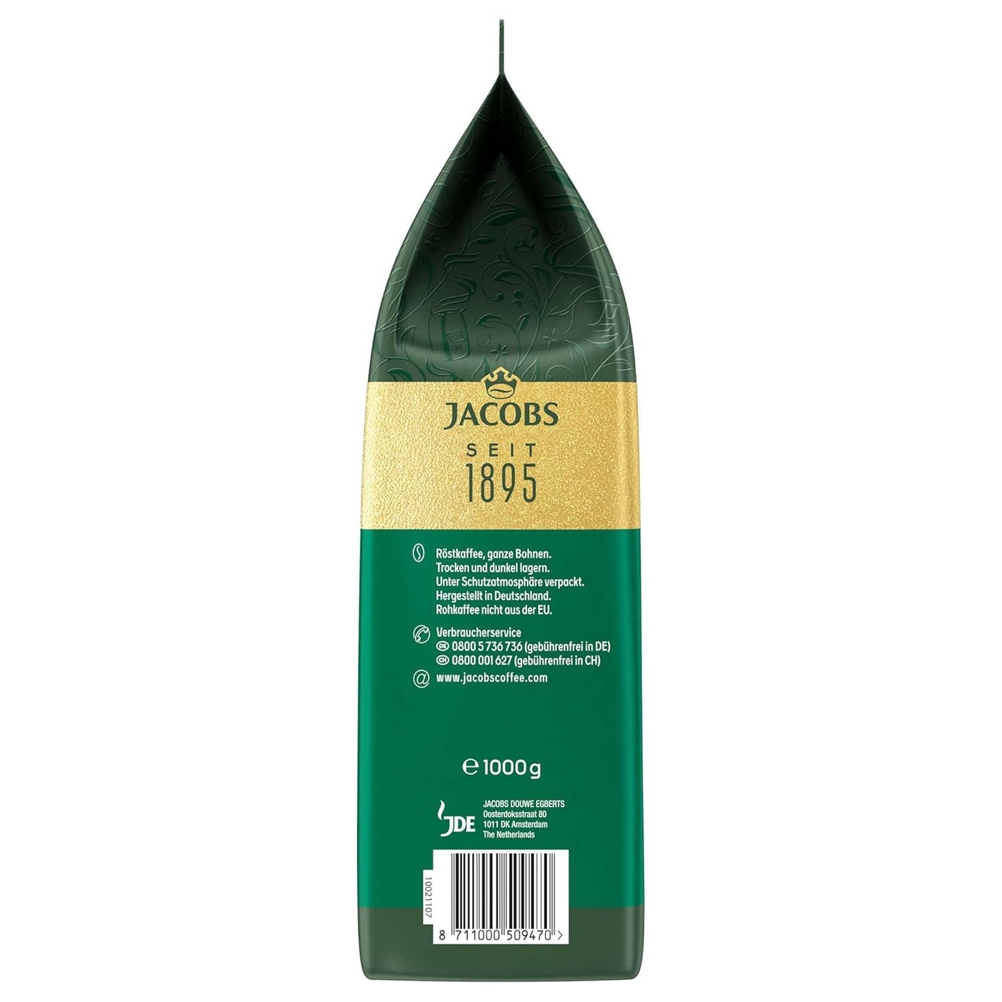 Jacobs Krönung-grädde, hela bönkaffe, förpackning om 4 (4 x 1000 g)