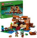 LEGO Minecraft The Frog House, leksakshus med figurer inklusive zombie, slime och drunknande man, plus tillbehör som leksaksbåt och arbetsbänk, present till pojkar och flickor från 8 år 21256 Byggset Besuche den LEGO-Store Single
