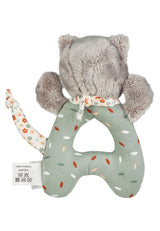 Lilly Cat Sterntaler Catch Toy - Motoraktivitetsleksak för skallra, beröring och lek - Plyschleksak för spädbarn och barn med skallra som lojal vän - Grå mjukt tyg babyleksak Bebe Naty Shop Toys