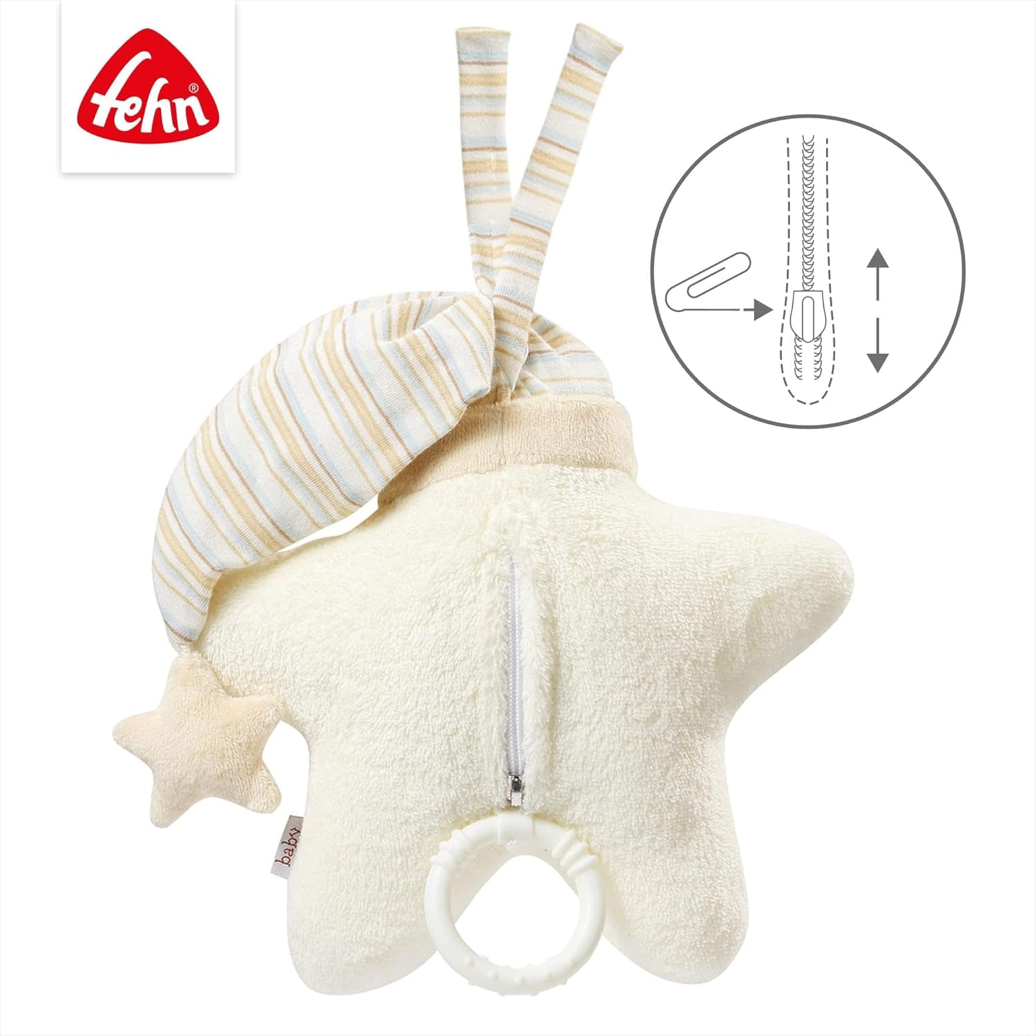 Fehn speldosa baby sleep aid star - speldosa med avtagbar musikmekanism för upphängning - sleep aid song "Weißt du wieviel Sternlein stehen" - leksak för bebisar och barn från 0+ månader Leksaker Bebe Naty Shop