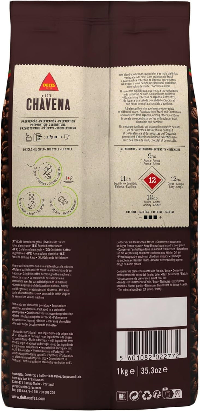 Delta Original kaffe, hela bönor, 1 kg