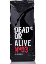 DEAD OR ALIVE Espresso No3 - Starke Espressobohnen 1kg - 100% Robusta - Kaffeebohnen für Kaffeevollautomat und Espressomaschine - Ganze Bohnen mit viel Koffein aus Italien - Kaffebönor