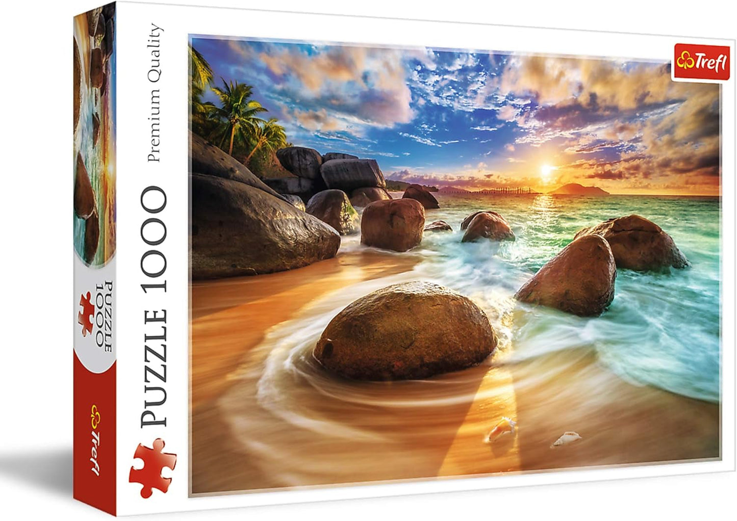 Trefl TR10461 Samudra Beach, Indien 1000 bit premiumkvalitet Vuxna och barn 12+ pussel, färgstarkt pussel Naty Shop Standardtitel