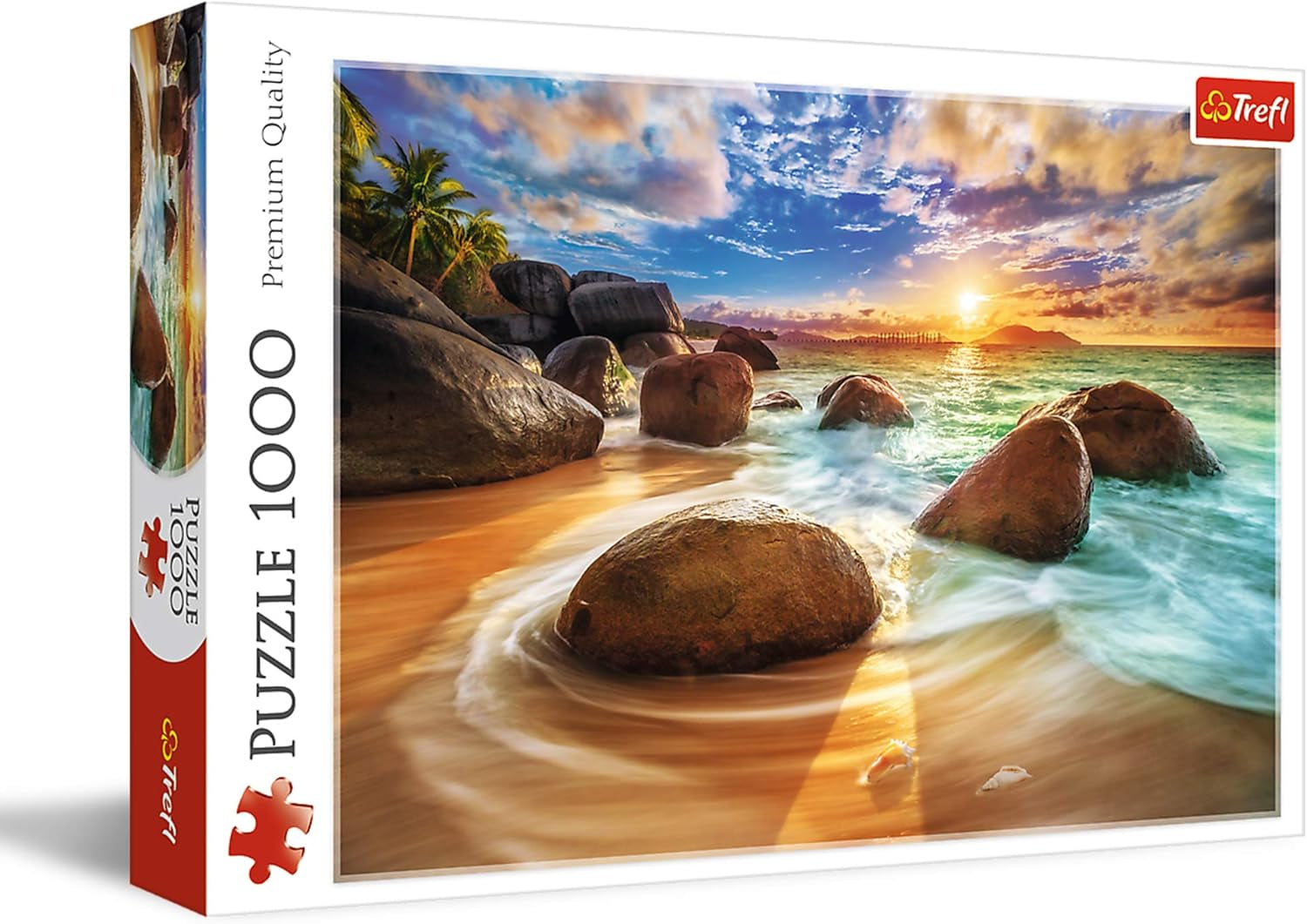 Trefl TR10461 Samudra Beach, Indien 1000 bit premiumkvalitet Vuxna och barn 12+ pussel, färgstarkt pussel Naty Shop Standardtitel