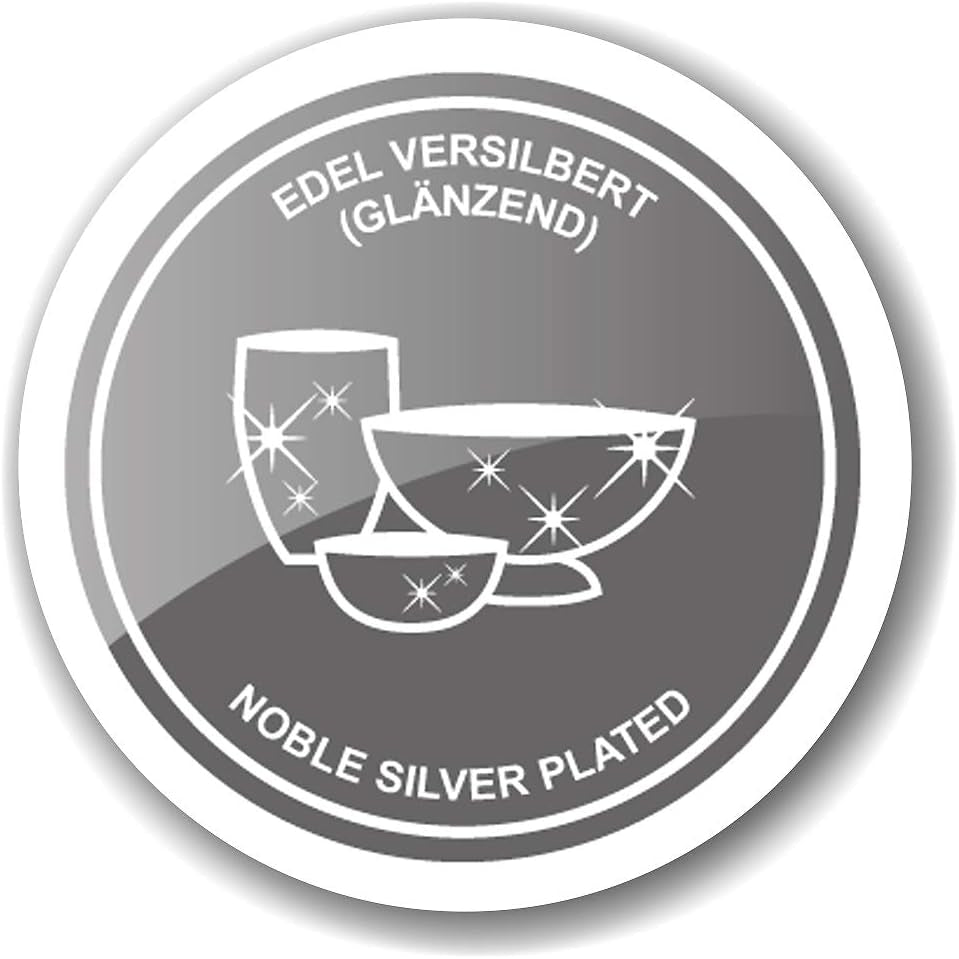 EDZARD anksyltburk (Ø 10 cm) av silver och glas - Ask och sked - Skål, sockerbehållare, ost - Syltburk med lock, förvaring med lock, presentask med lås