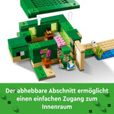 LEGO Minecraft The Turtle Beach House Leksakshus med tillbehör för flickor och pojkar från 8 år, set med djur och karaktärer från videospelet, present till spelare 21254 Byggset Besuche den LEGO-Store