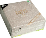 Papstar, 50 servetter "ROYAL Collection" 1/4-faldigt 40 Cm X 40 Cm Grå "Casali", #84889 (Pack of 2)