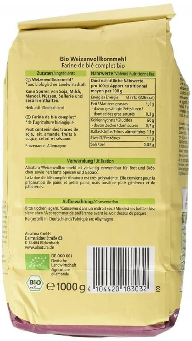 Ekologiskt fullkornsmjöl, 1 kg